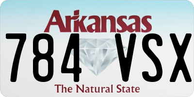 AR license plate 784VSX