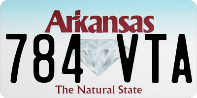 AR license plate 784VTA