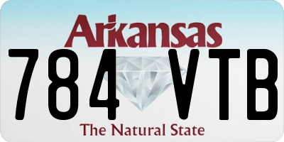 AR license plate 784VTB