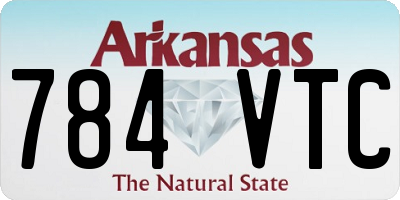 AR license plate 784VTC