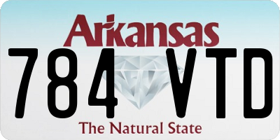 AR license plate 784VTD