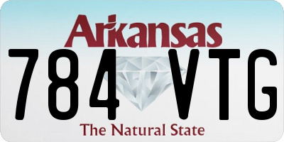 AR license plate 784VTG