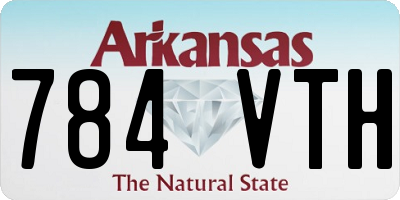 AR license plate 784VTH