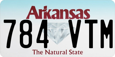 AR license plate 784VTM