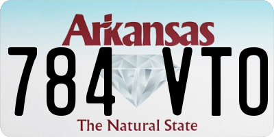 AR license plate 784VTO