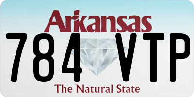 AR license plate 784VTP