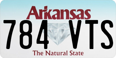 AR license plate 784VTS