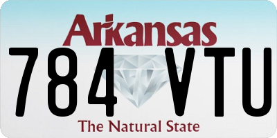 AR license plate 784VTU