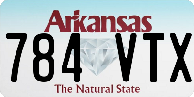 AR license plate 784VTX