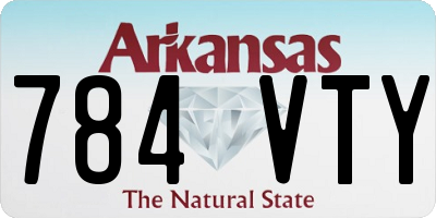 AR license plate 784VTY