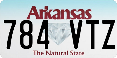 AR license plate 784VTZ