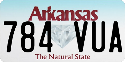 AR license plate 784VUA