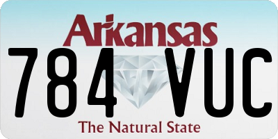 AR license plate 784VUC