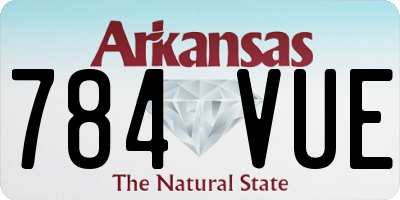 AR license plate 784VUE