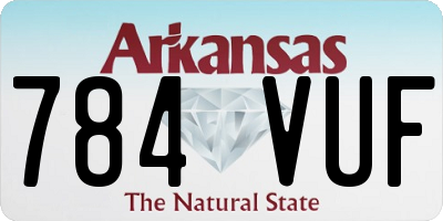 AR license plate 784VUF
