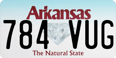 AR license plate 784VUG