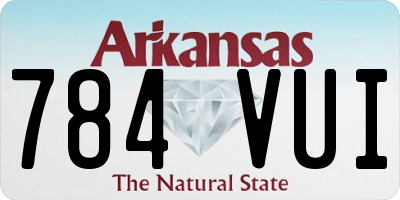 AR license plate 784VUI