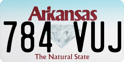 AR license plate 784VUJ