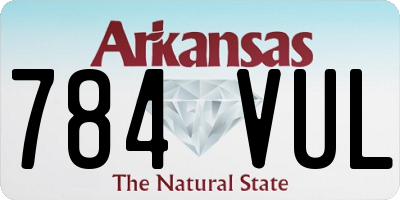 AR license plate 784VUL