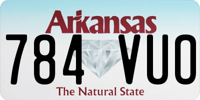 AR license plate 784VUO