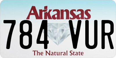 AR license plate 784VUR
