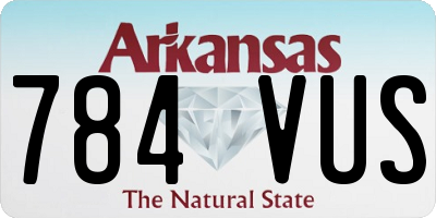AR license plate 784VUS