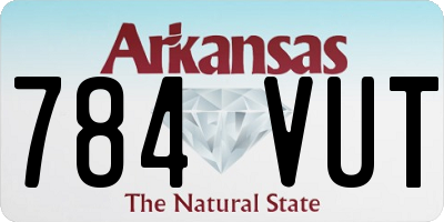 AR license plate 784VUT