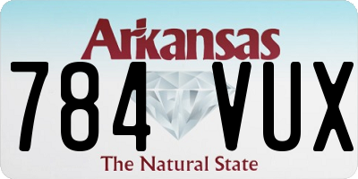 AR license plate 784VUX
