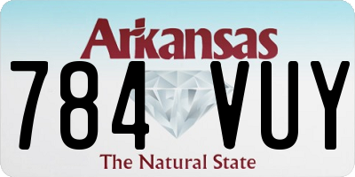 AR license plate 784VUY