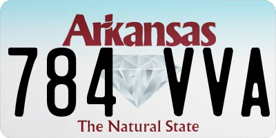 AR license plate 784VVA