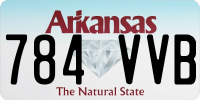 AR license plate 784VVB