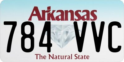 AR license plate 784VVC