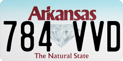 AR license plate 784VVD