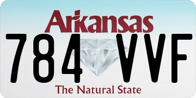 AR license plate 784VVF