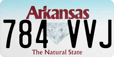 AR license plate 784VVJ