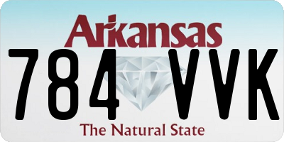 AR license plate 784VVK