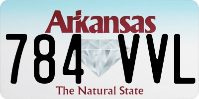 AR license plate 784VVL