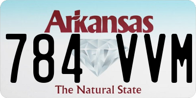 AR license plate 784VVM