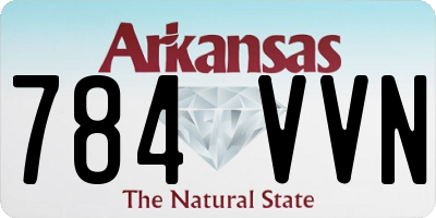 AR license plate 784VVN