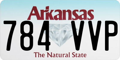 AR license plate 784VVP