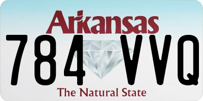 AR license plate 784VVQ