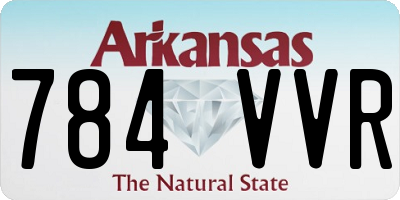 AR license plate 784VVR