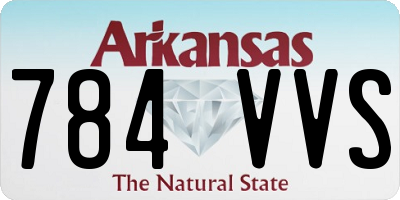 AR license plate 784VVS