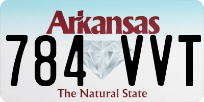 AR license plate 784VVT