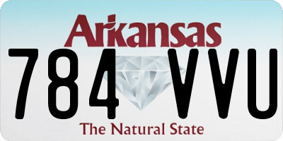 AR license plate 784VVU