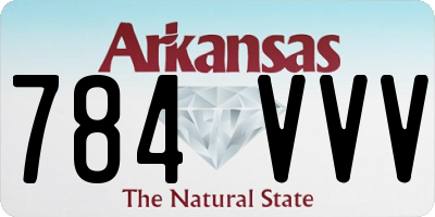 AR license plate 784VVV