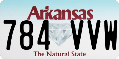 AR license plate 784VVW