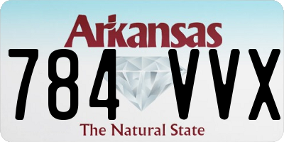 AR license plate 784VVX
