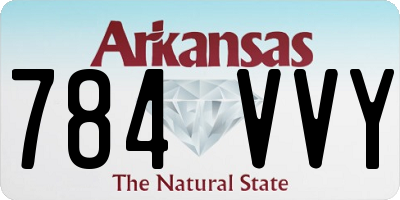 AR license plate 784VVY