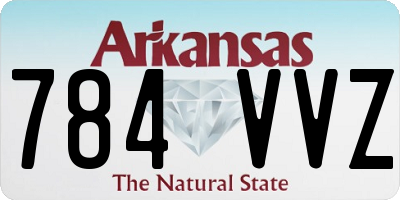 AR license plate 784VVZ